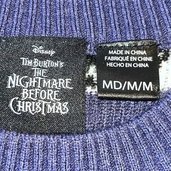 DISNEY THE NIGHTMARE BEFORE CHRISTMAS JACK SKELLINGTON KNIT SWEATER - EUC - M - Picture 9 of 13